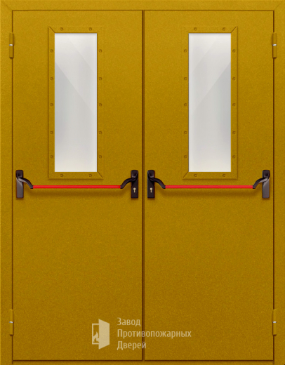 Фото двери «Двупольная со стеклом и антипаникой №65» в Твери