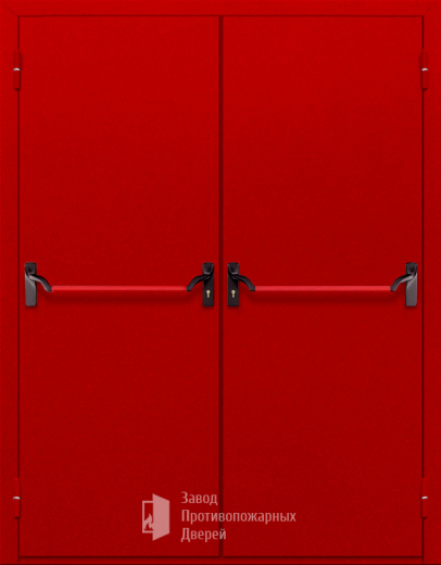 Фото двери «Двупольная глухая с антипаникой (красная)» в Твери