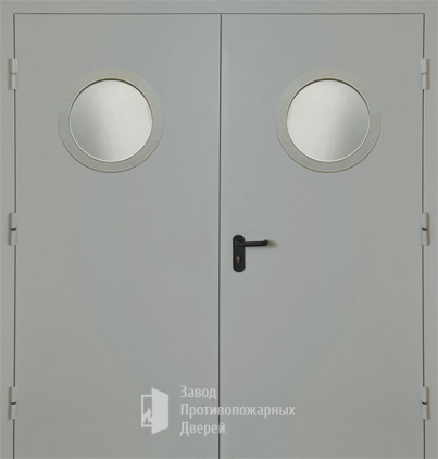 Фото двери «Двупольная с круглым стеклом EI-30» в Твери