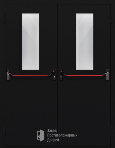Фото двери «Двупольная со стеклом и антипаникой №64» в Твери