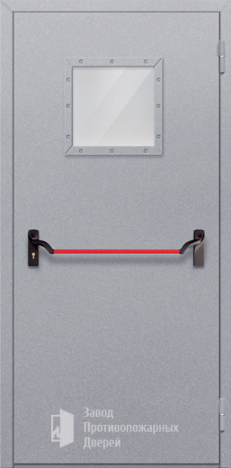 Фото двери «Однопольная со стеклопакетом (антипаника)» в Твери