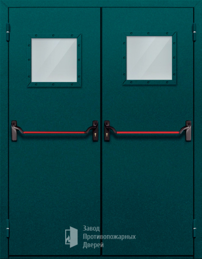 Фото двери «Двупольная со стеклом и антипаникой №56» в Твери