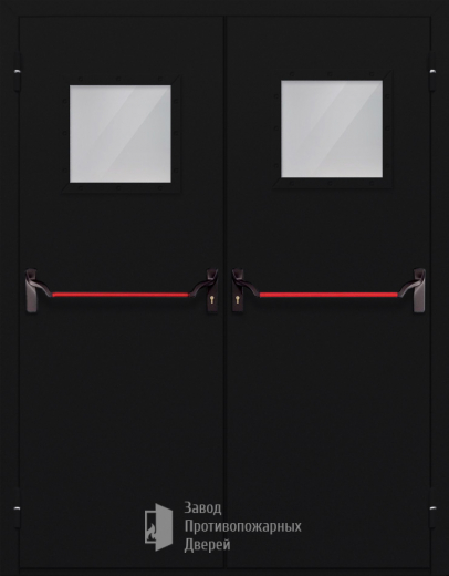 Фото двери «Двупольная со стеклом и антипаникой №54» в Твери