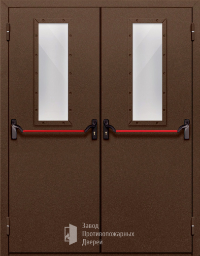 Фото двери «Двупольная со стеклом и антипаникой №68» в Твери