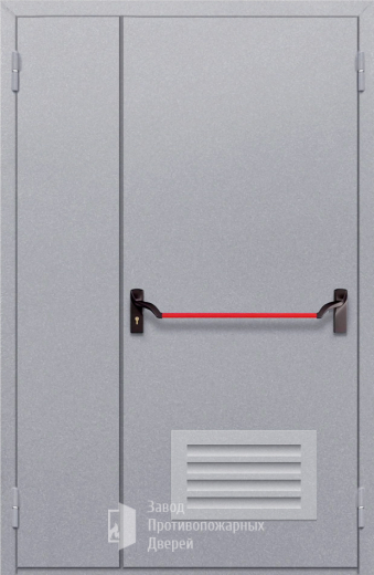 Фото двери «Полуторная с решеткой (антипаника)» в Твери