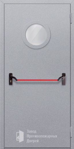 Фото двери «Однопольная с круглым стеклом (антипаника)» в Твери