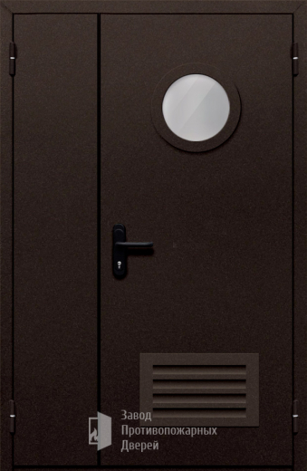 Фото двери «Полуторная с вентиляцией и стеклом №410» в Твери