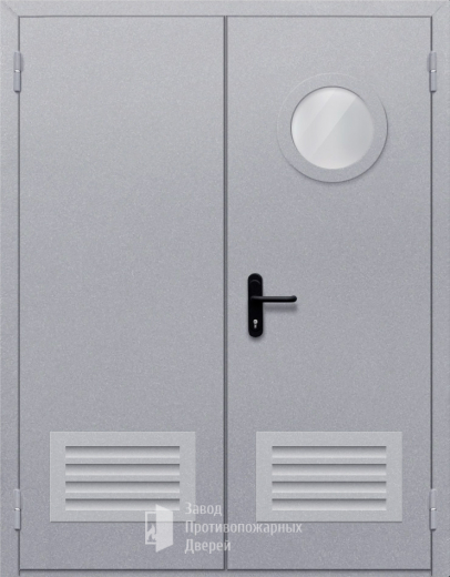 Фото двери «Двупольная с круглым стеклом» в Твери