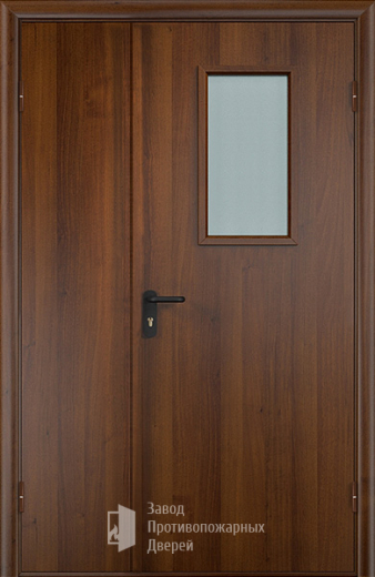Фото двери «Полуторная МДФ со стеклом EI-30» в Твери