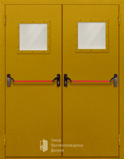 Фото двери «Двупольная со стеклом и антипаникой №55» в Твери