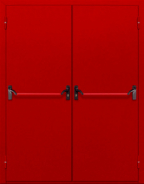 Фото двери «Двупольная глухая с антипаникой (красная)» в Твери