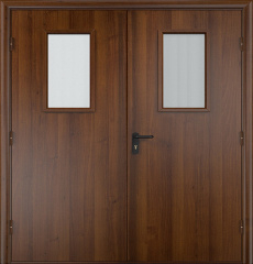Фото двери «Двупольная МДФ со стеклом EI-30» в Твери