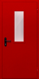 Фото двери «Однопольная со стеклом (красная)» в Твери