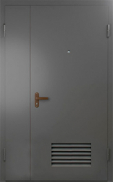 Фото двери «Техническая дверь №7 полуторная с вентиляционной решеткой» в Твери