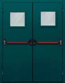 Фото двери «Двупольная со стеклом и антипаникой №56» в Твери