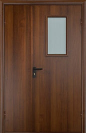 Фото двери «Полуторная МДФ со стеклом EI-30» в Твери
