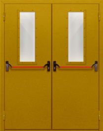 Фото двери «Двупольная со стеклом и антипаникой №65» в Твери