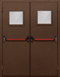 Фото двери «Двупольная со стеклом и антипаникой №58» в Твери